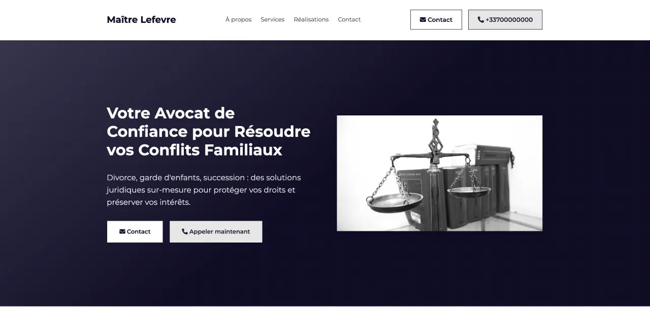 Template Formateur - Vue Desktop