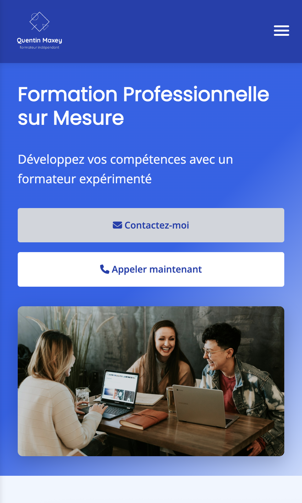 Template Formateur - Vue Mobile
